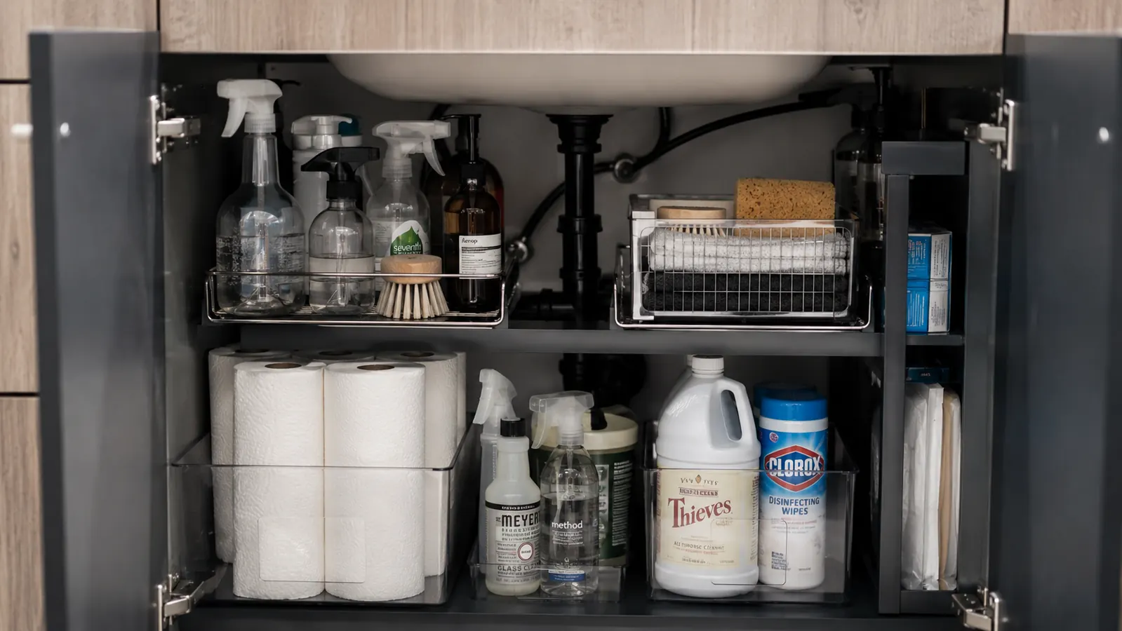 10 Things You Can Finally Fit Under the Sink with a 2-Tier Organizer
