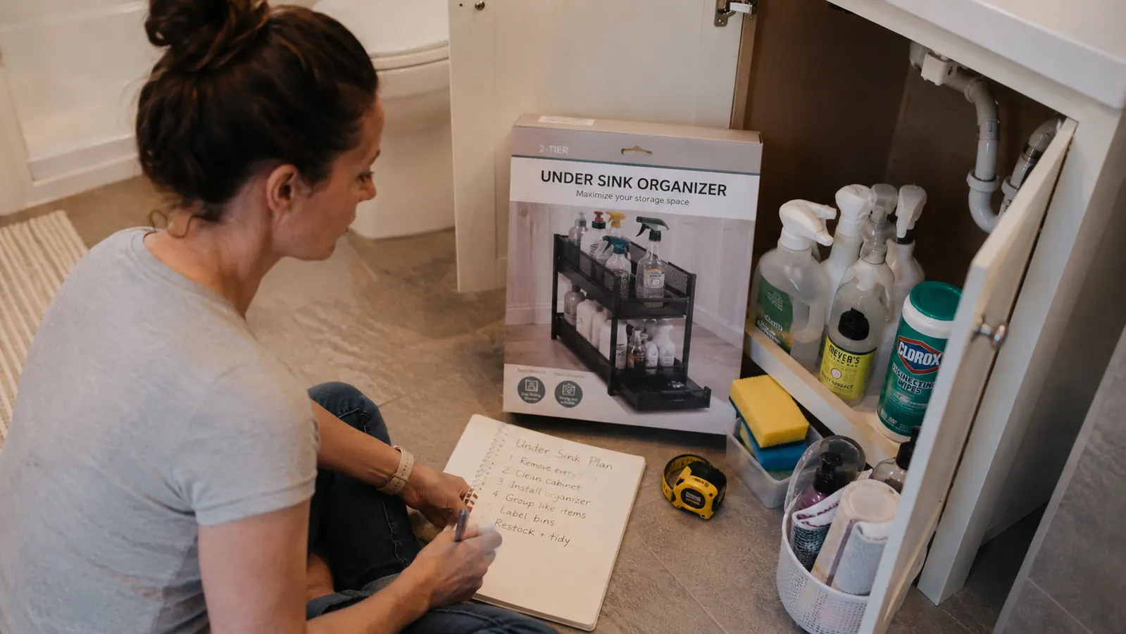 How to Organize Under the Sink in a Rental Bathroom (Without Making a Mess of It)